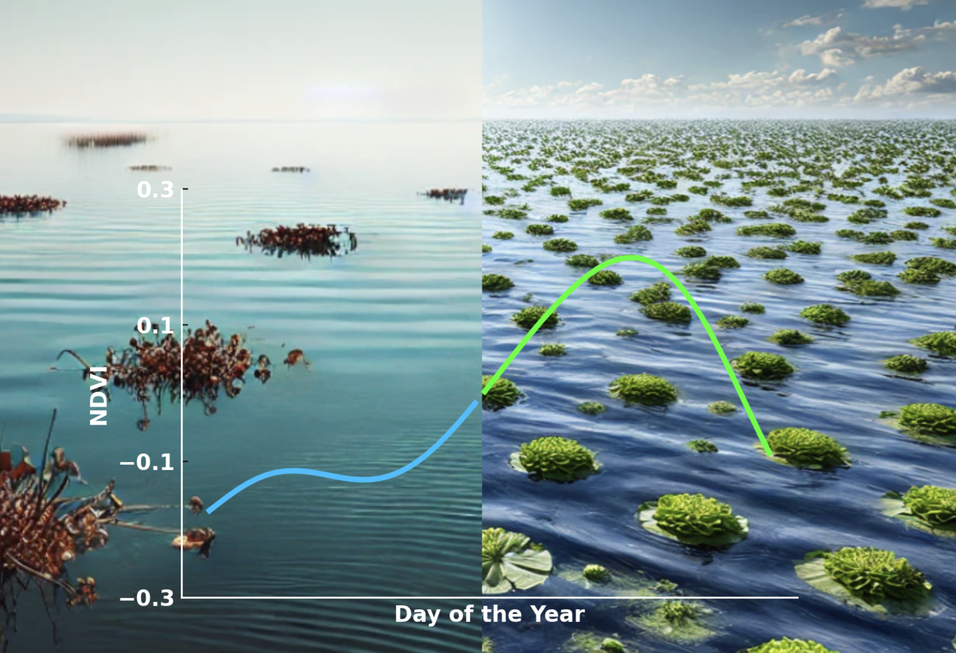 浮遊植生の反射スペクトルは海洋惑星の生命探査に利用できるか？